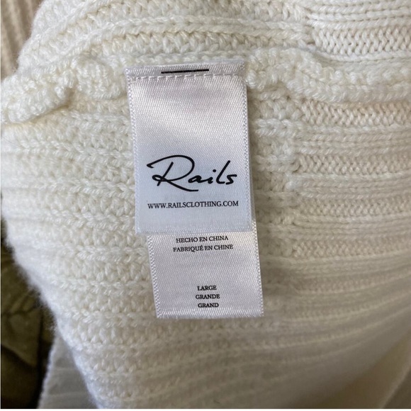 Rails Nora Cardigan Wrap Sweater Tie Waist Merino Wool Blend Cashmere Size Large - Picture 11 of 12